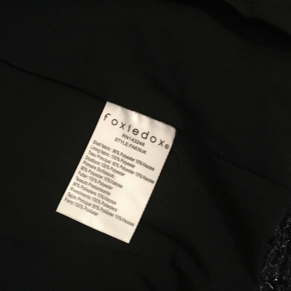 Foxiedox Navy Blue Embroidered Jacket - Picture 9 of 11